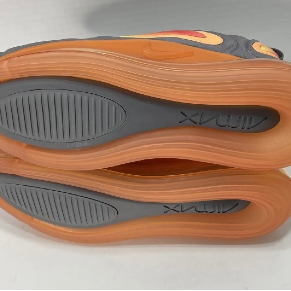 Nike Air Max 720 Gunsmoke Fuel Orange (GS) AQ3196-004 Size 6Y M/ Women’s 7.5 NIB - Picture 6 of 16